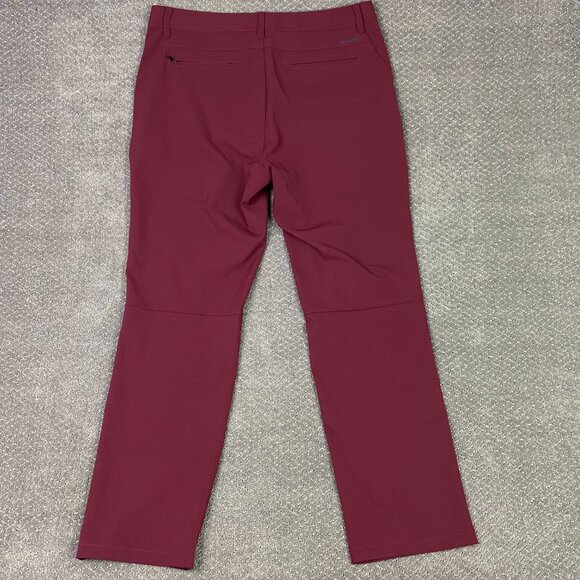 NWOT Bonobos Highland Tour Golf Pants Mens 35 x 32 Fit 36 x 31 Straight Burgundy - Picture 4 of 16